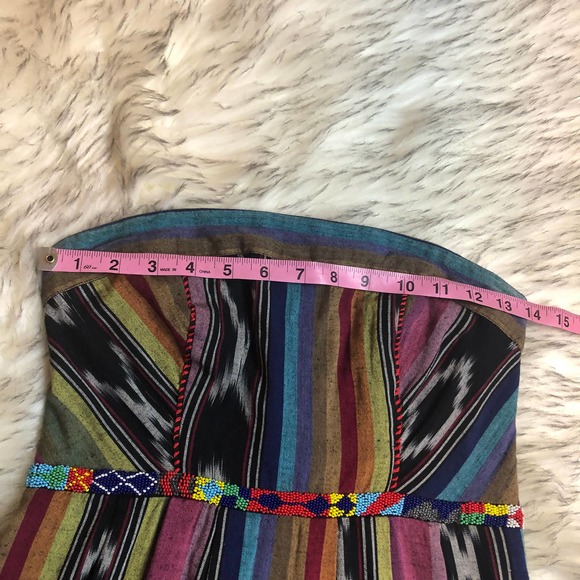 Anthropologie Edme & Esyllte strapless rainbow striped dress size 0 - Picture 8 of 15
